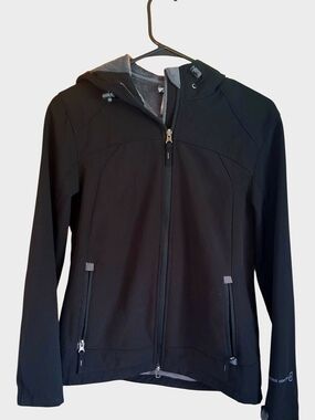 Free Country Women's Black Hooded Softshell Utility Jacket